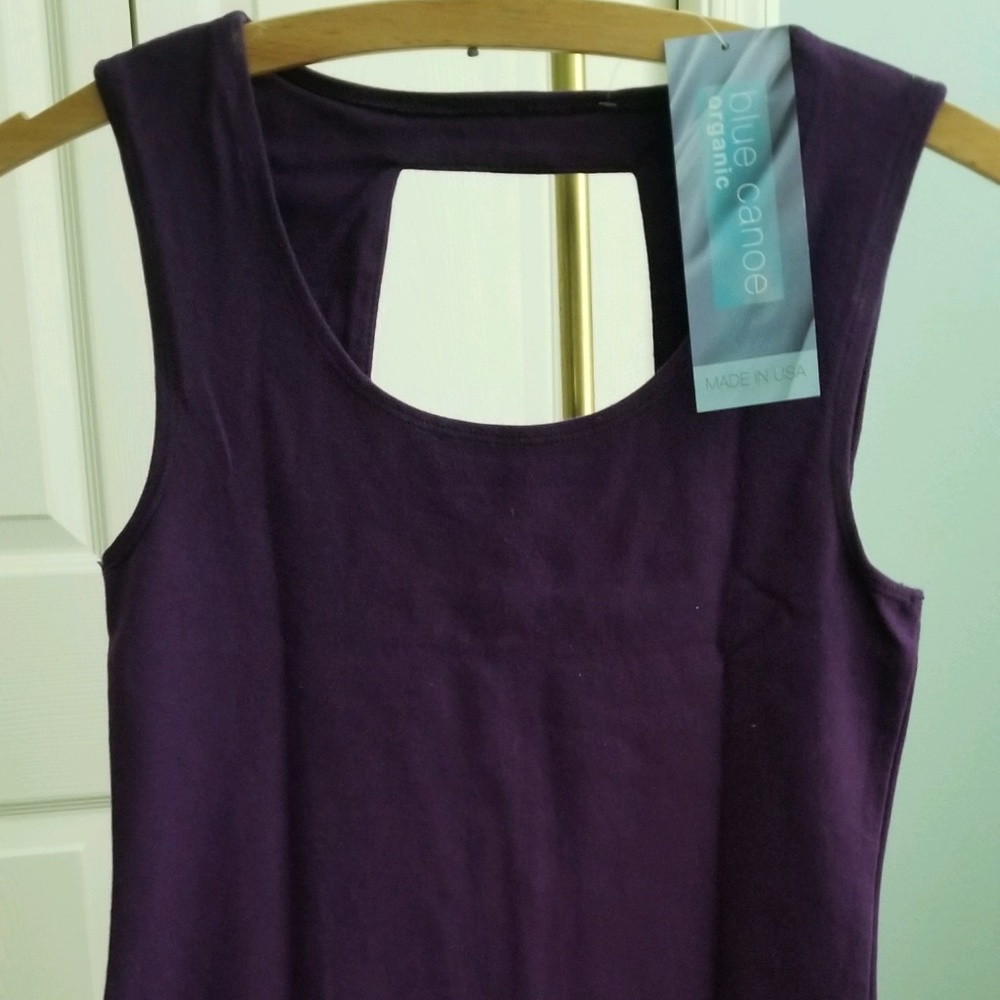 Blue Canoe brand organic cut out purple tank
